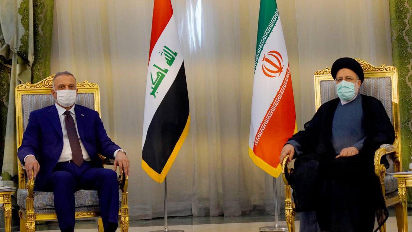 مصطفي الكاظمي والرئيس الإيراني إبراهيم رئيسي
